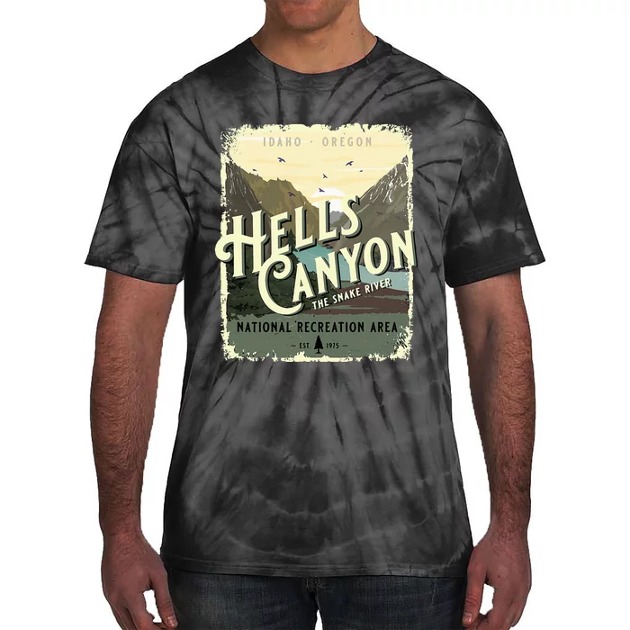 Hells Canyon National Recreation Area Idaho Oregon Souvenir Tie-Dye T-Shirt