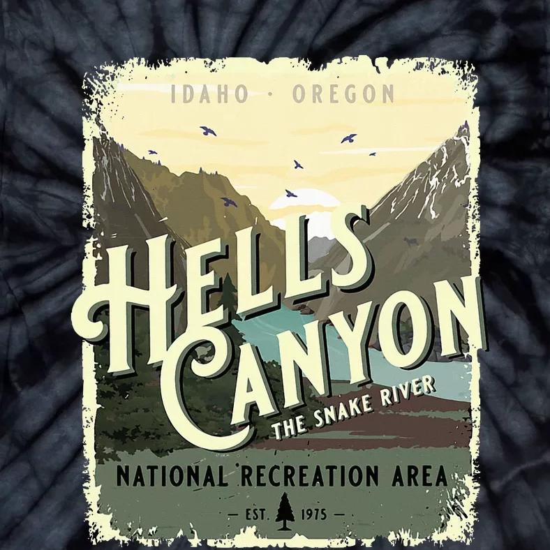 Hells Canyon National Recreation Area Idaho Oregon Souvenir Tie-Dye T-Shirt