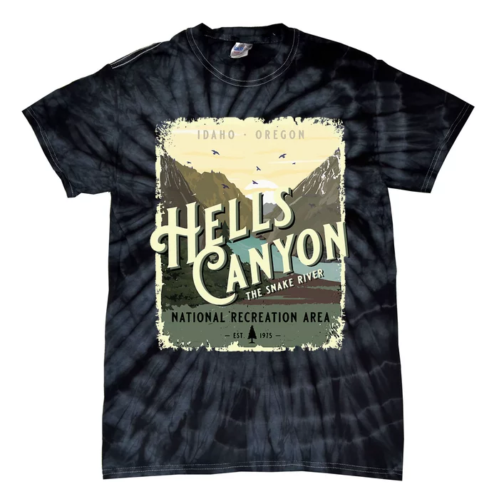 Hells Canyon National Recreation Area Idaho Oregon Souvenir Tie-Dye T-Shirt