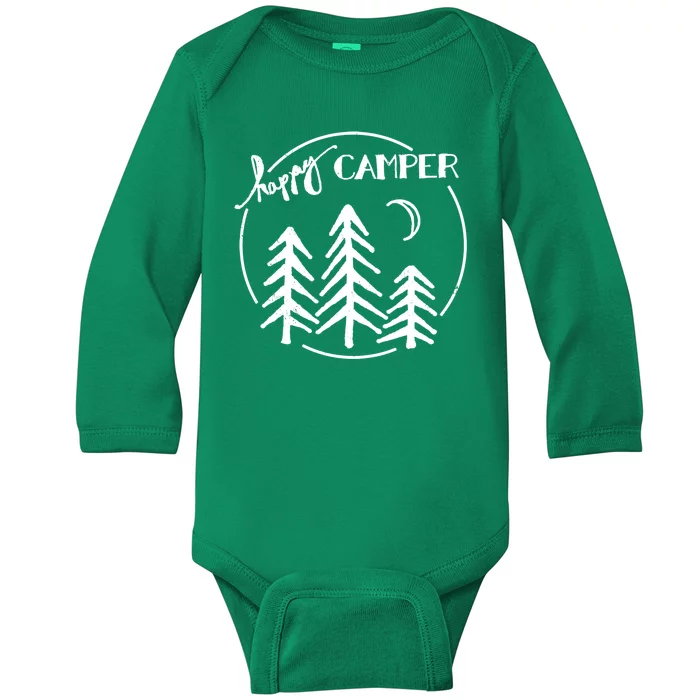 Happy Camper Nature Baby Long Sleeve Bodysuit