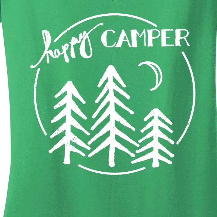 Happy Camper Nature Women's V-Neck T-Shirt