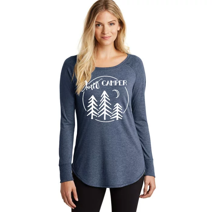 Happy Camper Nature Women's Perfect Tri Tunic Long Sleeve Shirt