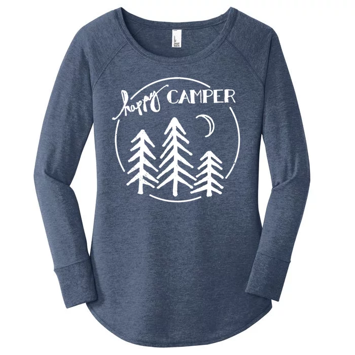 Happy Camper Nature Women's Perfect Tri Tunic Long Sleeve Shirt