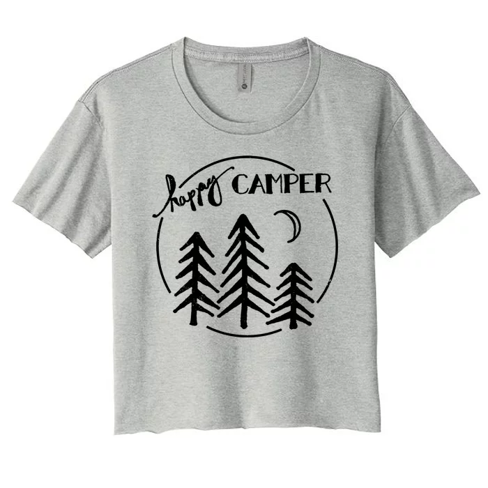 Happy Camper Nature Women's Crop Top Tee