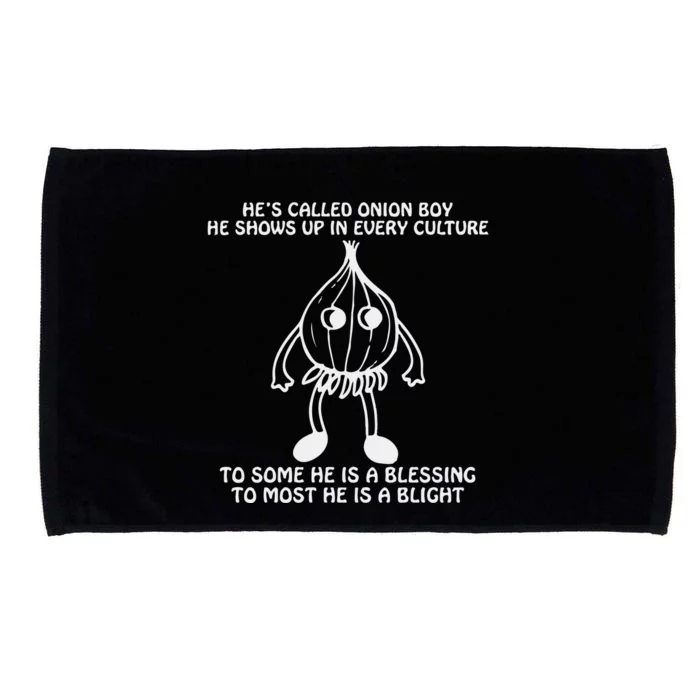 He’S Called Onion Boy He Shows Up In Every Culture Microfiber Hand Towel