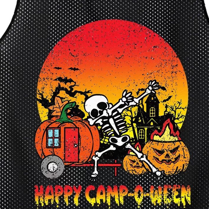 Happy Camp O Ween Halloween Costume Camping Pun Camper Mesh Reversible Basketball Jersey Tank