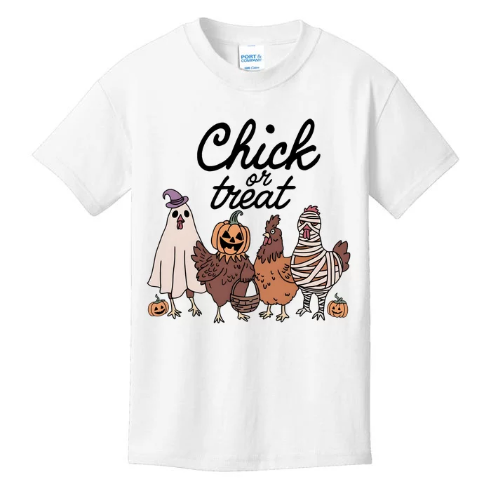 Halloween Chick Or Treat Funny Chicken Lover Kids T-Shirt