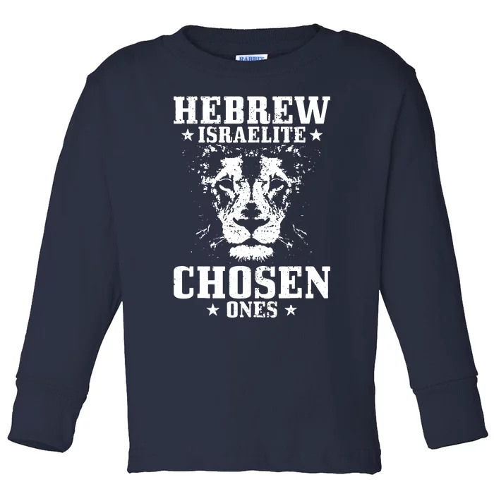 Hebrew Chosen Ones Israel Lion Of Judah Toddler Long Sleeve Shirt