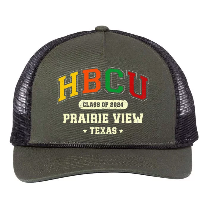 Hbcu Class Of 2024 Prairie View Texas Pride Retro Rope Trucker Hat Cap