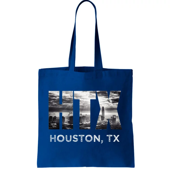 Htx City Of Houston Skyline Art Downtown Texas Souvenir Tote Bag