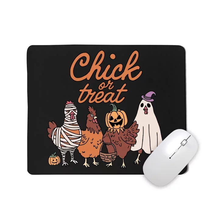 Halloween Chick Or Treat Halloween Chicken Mousepad