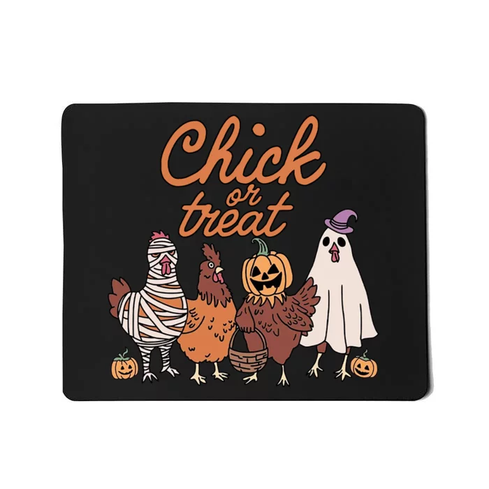 Halloween Chick Or Treat Halloween Chicken Mousepad