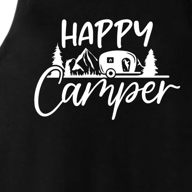 Happy Camper Outdoors Nature Ladies Tri-Blend Wicking Tank