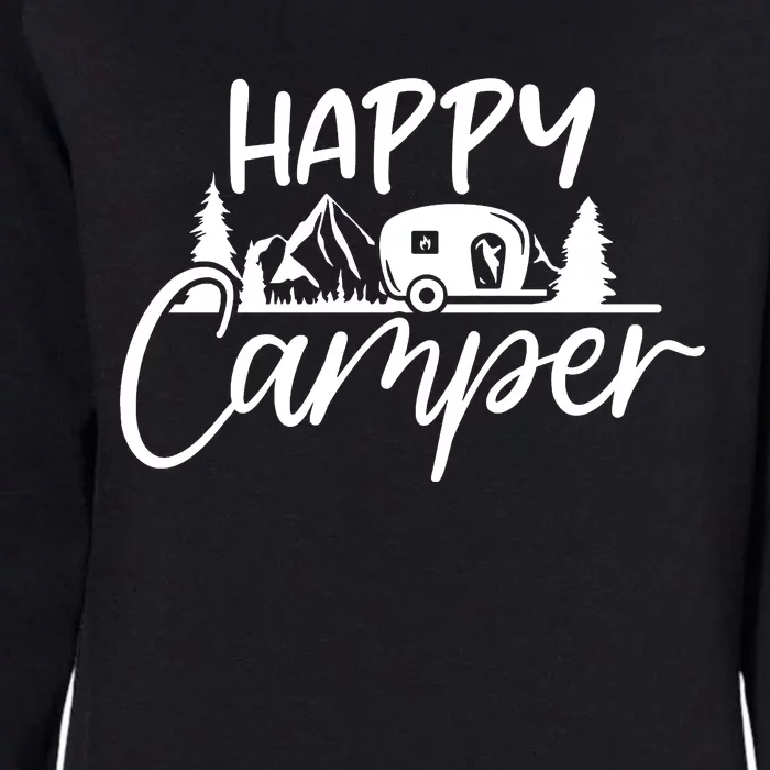 Happy Camper Outdoors Nature Womens California Wash Sweatshirt