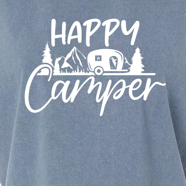 Happy Camper Outdoors Nature Garment-Dyed Women's Muscle Tee