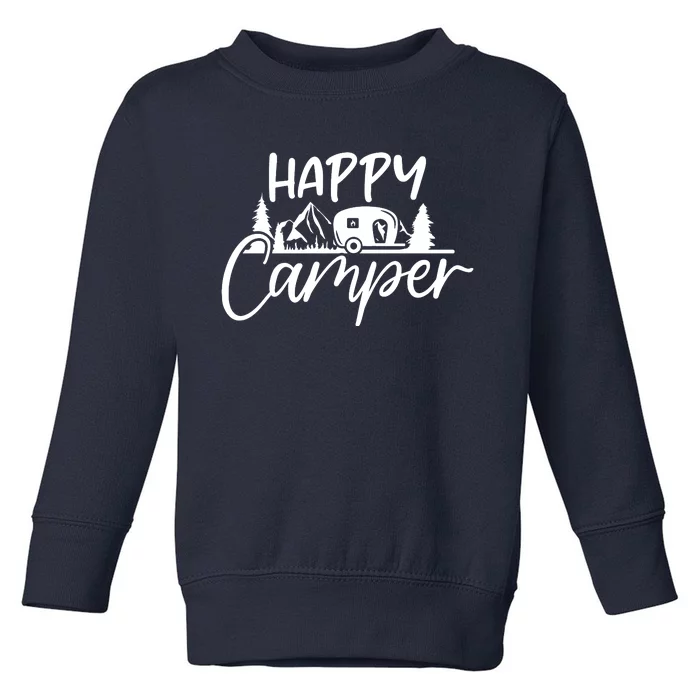 Happy Camper Outdoors Nature Toddler Sweatshirt