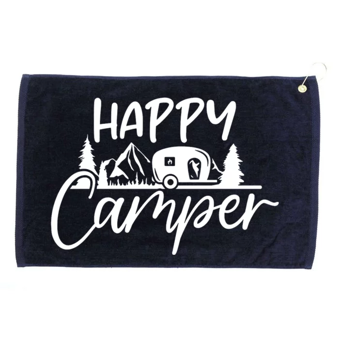 Happy Camper Outdoors Nature Grommeted Golf Towel