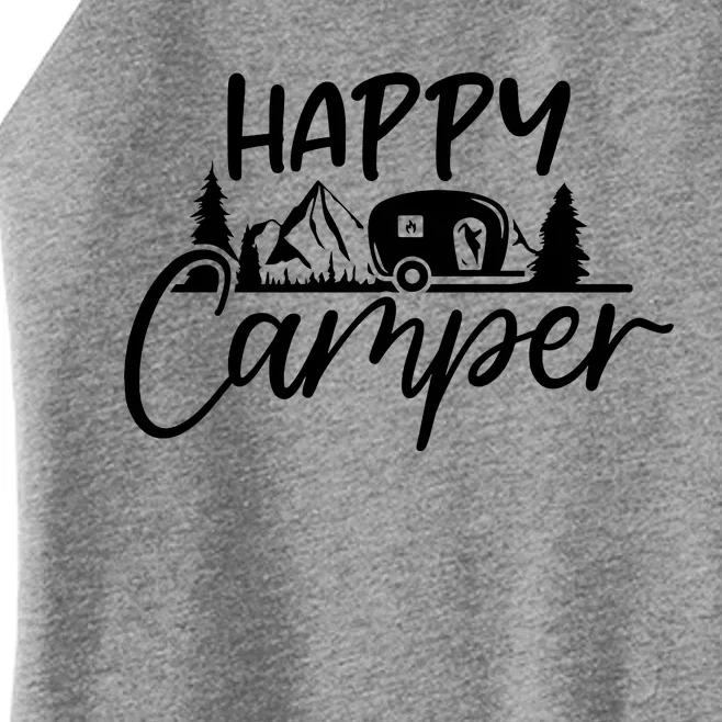 Happy Camper Outdoors Nature Women’s Perfect Tri Rocker Tank