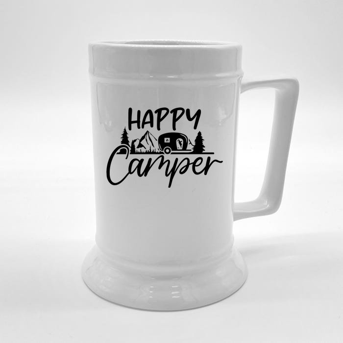 Happy Camper Outdoors Nature Front & Back Beer Stein