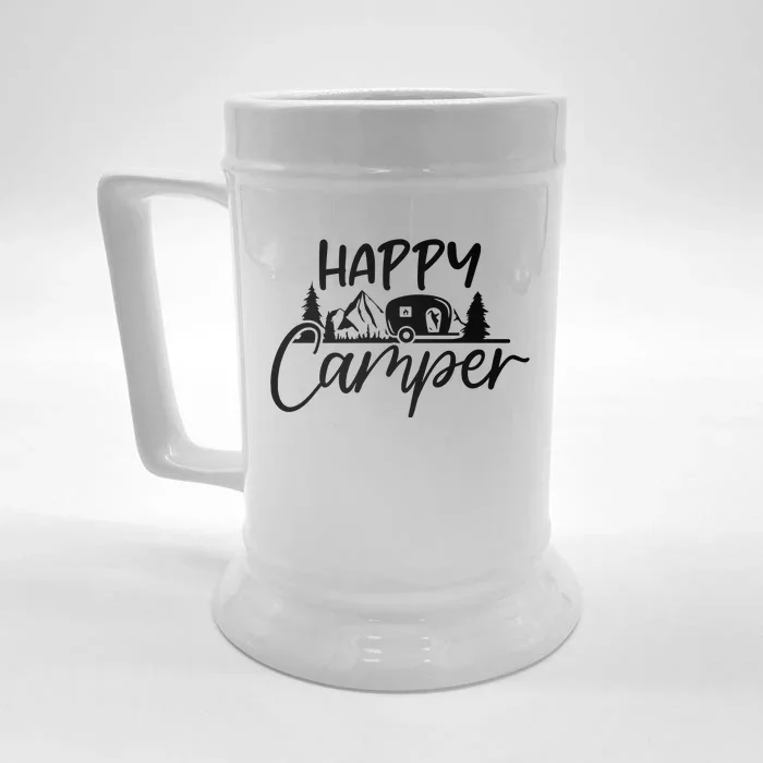 Happy Camper Outdoors Nature Front & Back Beer Stein