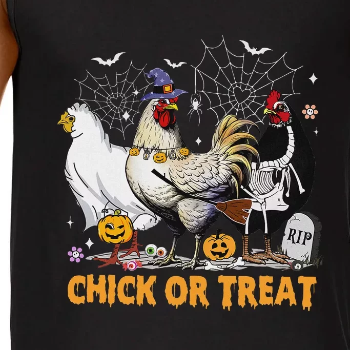 Halloween Chicken Pumpkin Chick Or Treat Spooky Season Comfort Colors® Tank Top