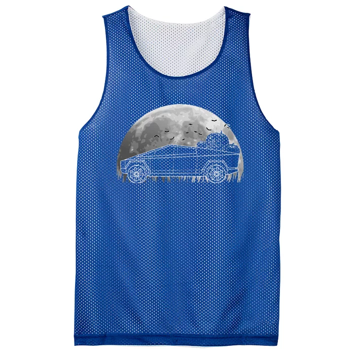 Halloween CyberTrucks Pumpkin Truck EV Electric Car Lover Mesh Reversible Basketball Jersey Tank