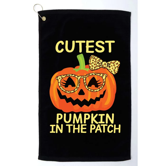 Halloween Cutest Pumpkin In The Patch Girl Halloween Pumpkin Platinum Collection Golf Towel