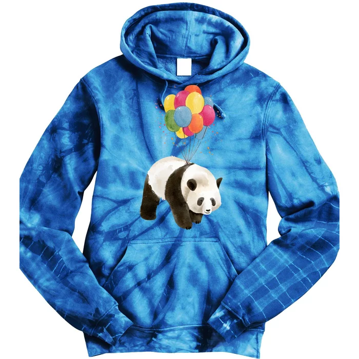 Happy Celebration Panda Balloon Tie Dye Hoodie