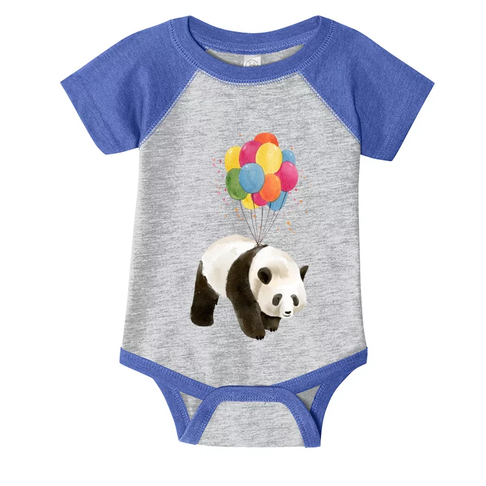 Happy Celebration Panda Balloon Infant Baby Jersey Bodysuit