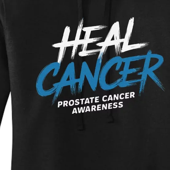 Heal Cancer Prostate Cancer Awareness Month Ribbon Women's Pullover Hoodie