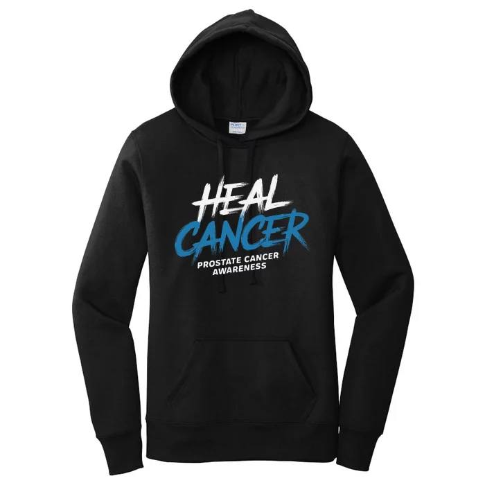 Heal Cancer Prostate Cancer Awareness Month Ribbon Women's Pullover Hoodie