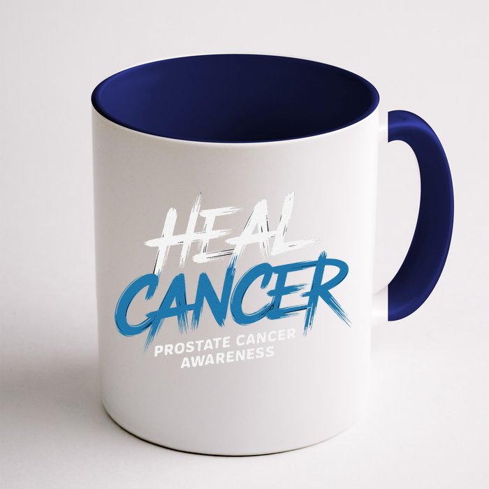 Heal Cancer Prostate Cancer Awareness Month Ribbon Front & Back Coffee Mug