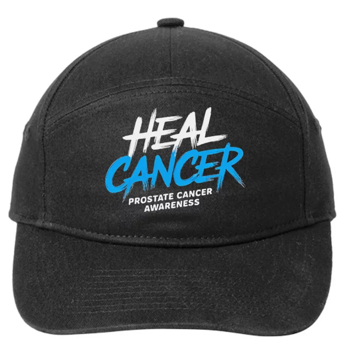 Heal Cancer Prostate Cancer Awareness Month Ribbon 7-Panel Snapback Hat