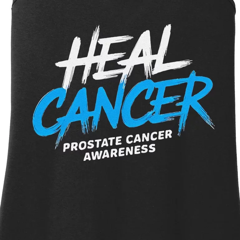 Heal Cancer Prostate Cancer Awareness Month Ribbon Ladies Essential Tank