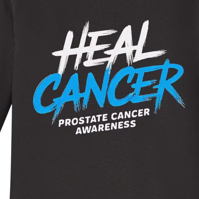 Heal Cancer Prostate Cancer Awareness Month Ribbon Baby Long Sleeve Bodysuit