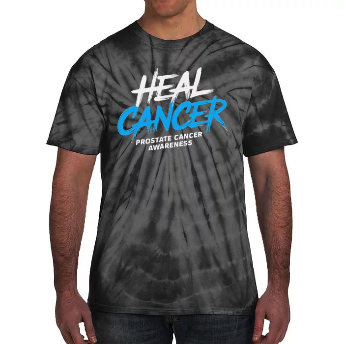 Heal Cancer Prostate Cancer Awareness Month Ribbon Tie-Dye T-Shirt