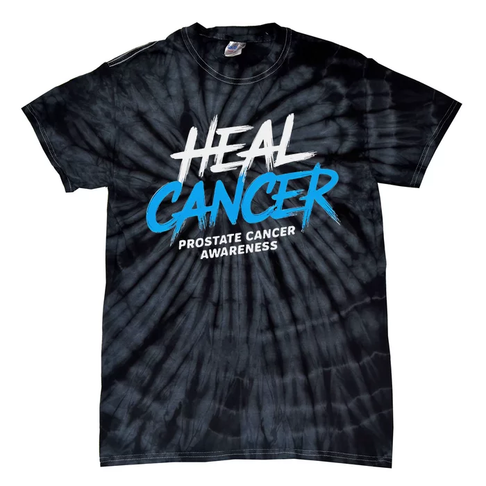 Heal Cancer Prostate Cancer Awareness Month Ribbon Tie-Dye T-Shirt