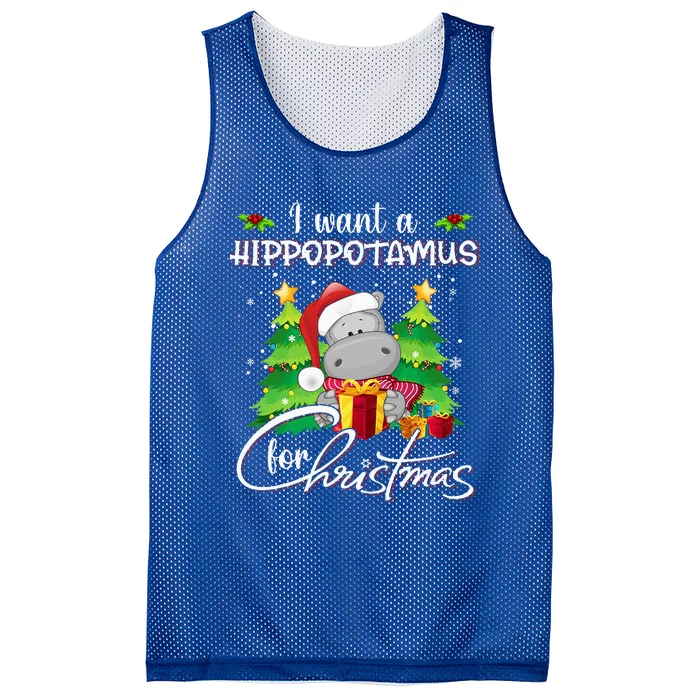 Hippopotamus Christmas Plush Toy Mesh Reversible Basketball Jersey Tank