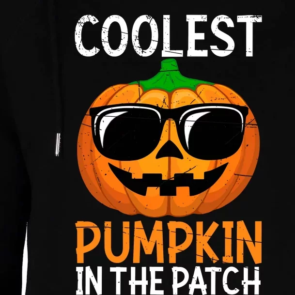 Halloween Coolest Pumpkin In The Patch Womens Funnel Neck Pullover Hood