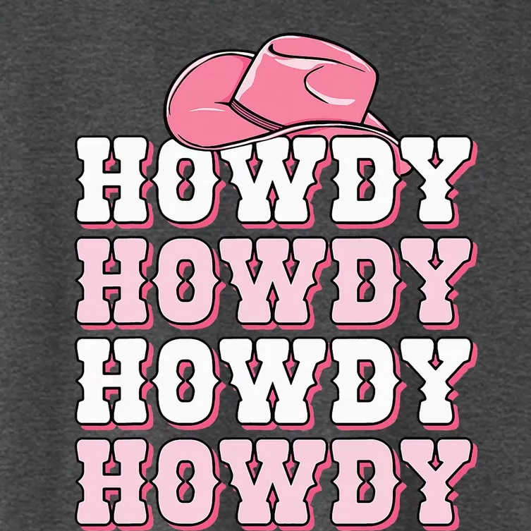 Howdy Cow Print Western Country Cowgirl Texas Rodeo Women's Crop Top Tee