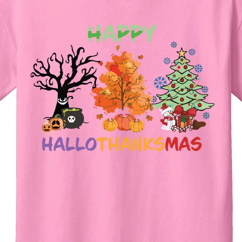 Highland Cow Print Halloween Christmas Kids T-Shirt