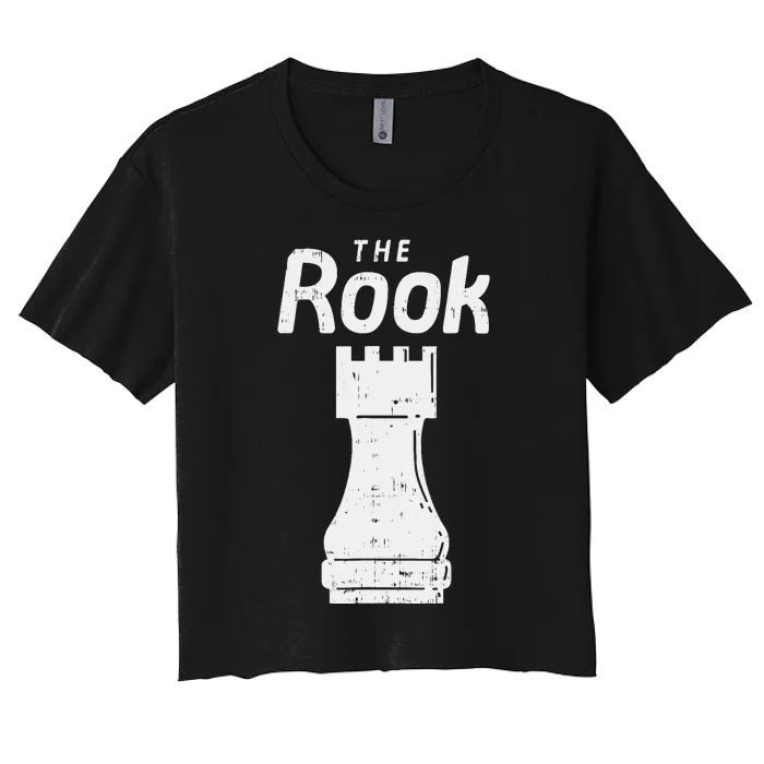 Halloween Chess Piece The Rook Matching Costume Women's Crop Top Tee