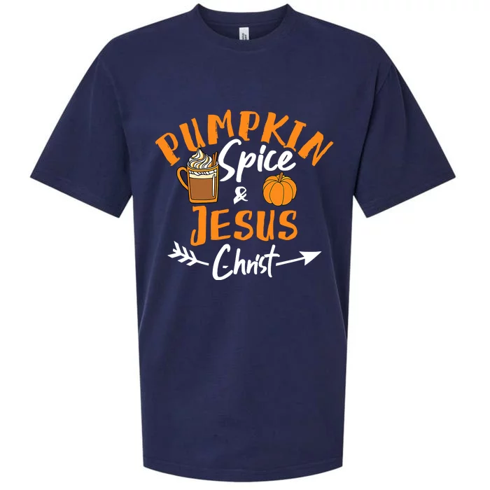 Halloween Christian Pumpkin Spice And Jesus Christ Fall Leaf Sueded Cloud Jersey T-Shirt