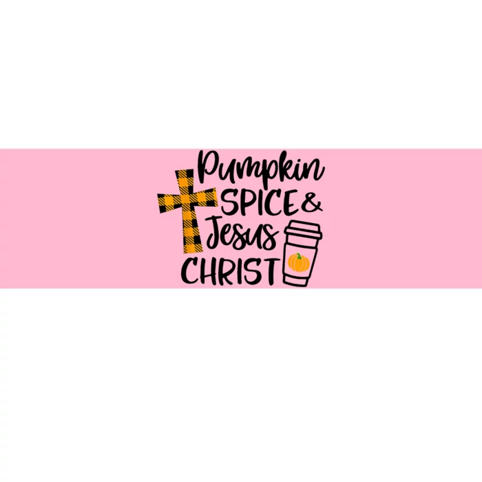 Halloween Christian Pumpkin Spice And Jesus Christ Fall Leaf Bumper Sticker