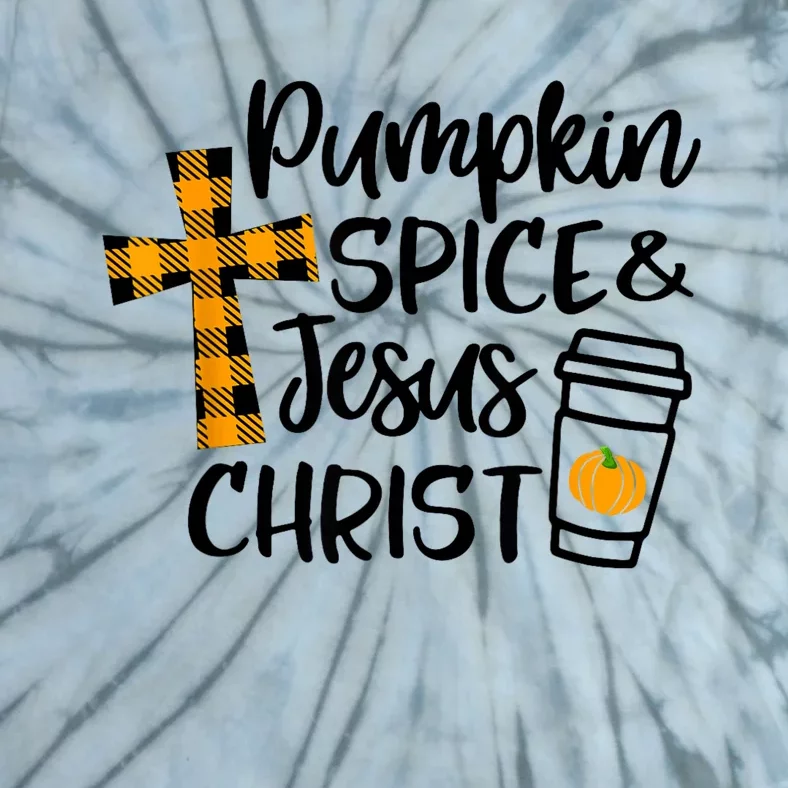 Halloween Christian Pumpkin Spice And Jesus Christ Fall Leaf Tie-Dye T-Shirt