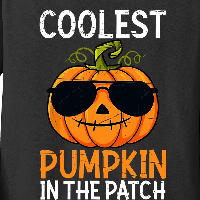 Halloween Coolest Pumpkin In The Patch Kids Long Sleeve Shirt