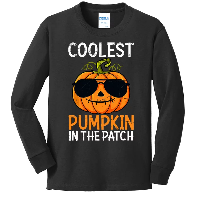 Halloween Coolest Pumpkin In The Patch Kids Long Sleeve Shirt