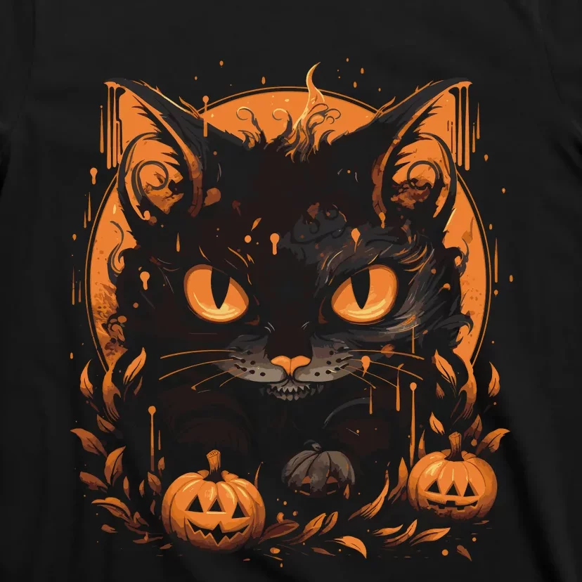 Halloween Cat Pumpkins T-Shirt