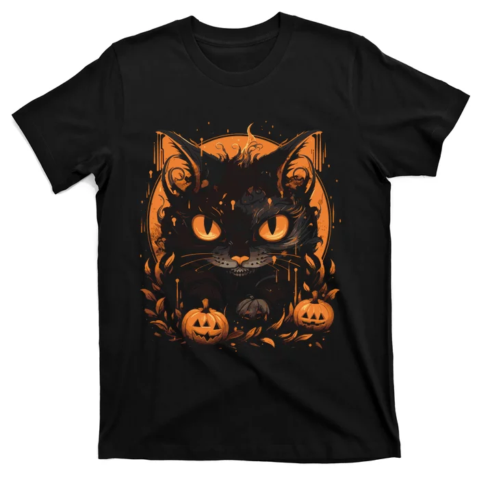 Halloween Cat Pumpkins T-Shirt