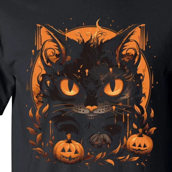 Halloween Cat Pumpkins Tall T-Shirt